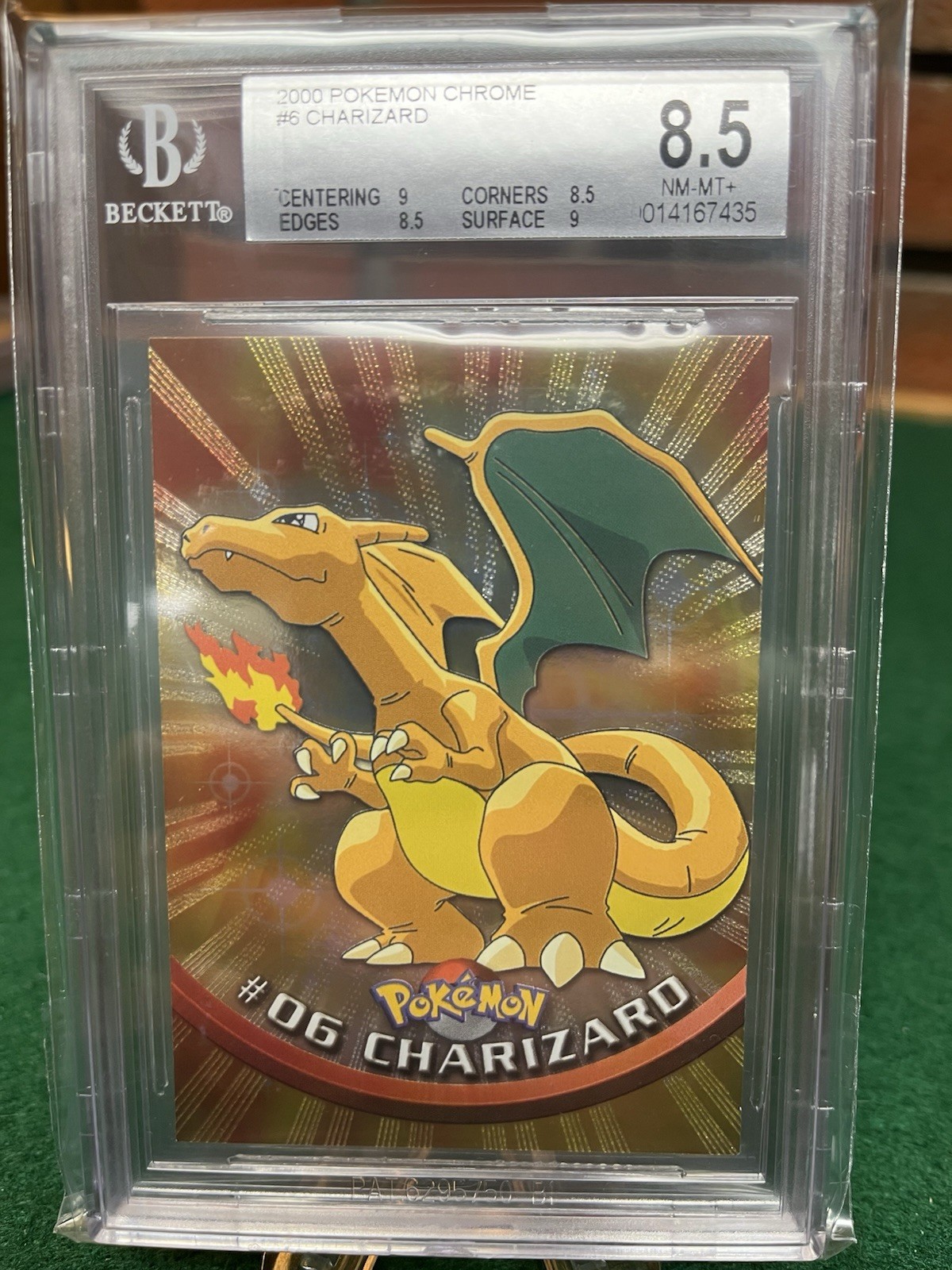 Pokemon Charizard #6 T.V. Topps Chrome 2000 Foil Base Set