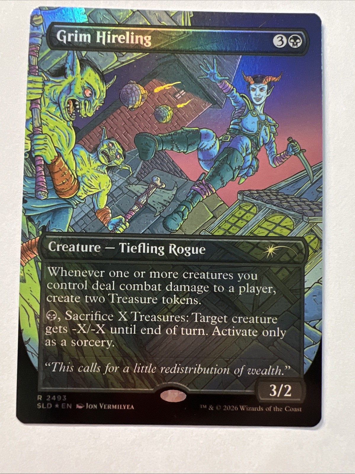 Grim Hireling 2493 Foil Secret Lair Shadows Over Balduer’s Gate D&D MTG