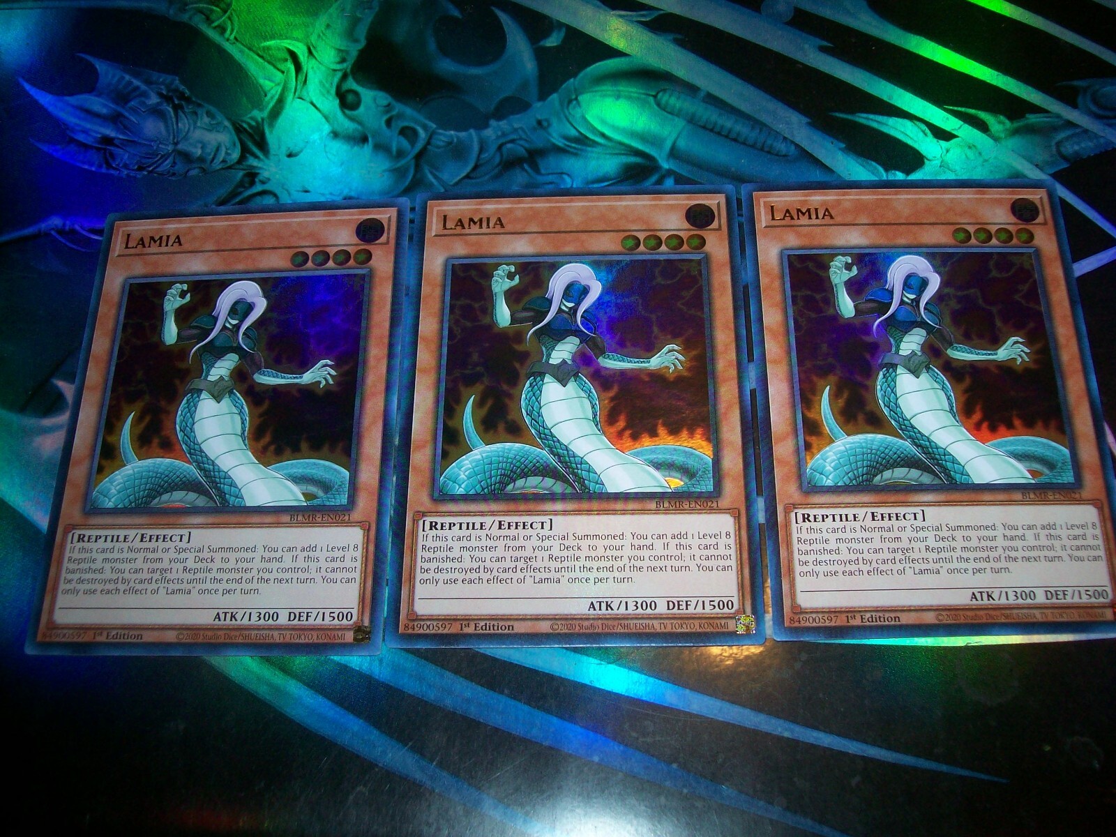 3x Lamia 1st Edition Ultra Rare BLMR-EN021 Yu-Gi-Oh!