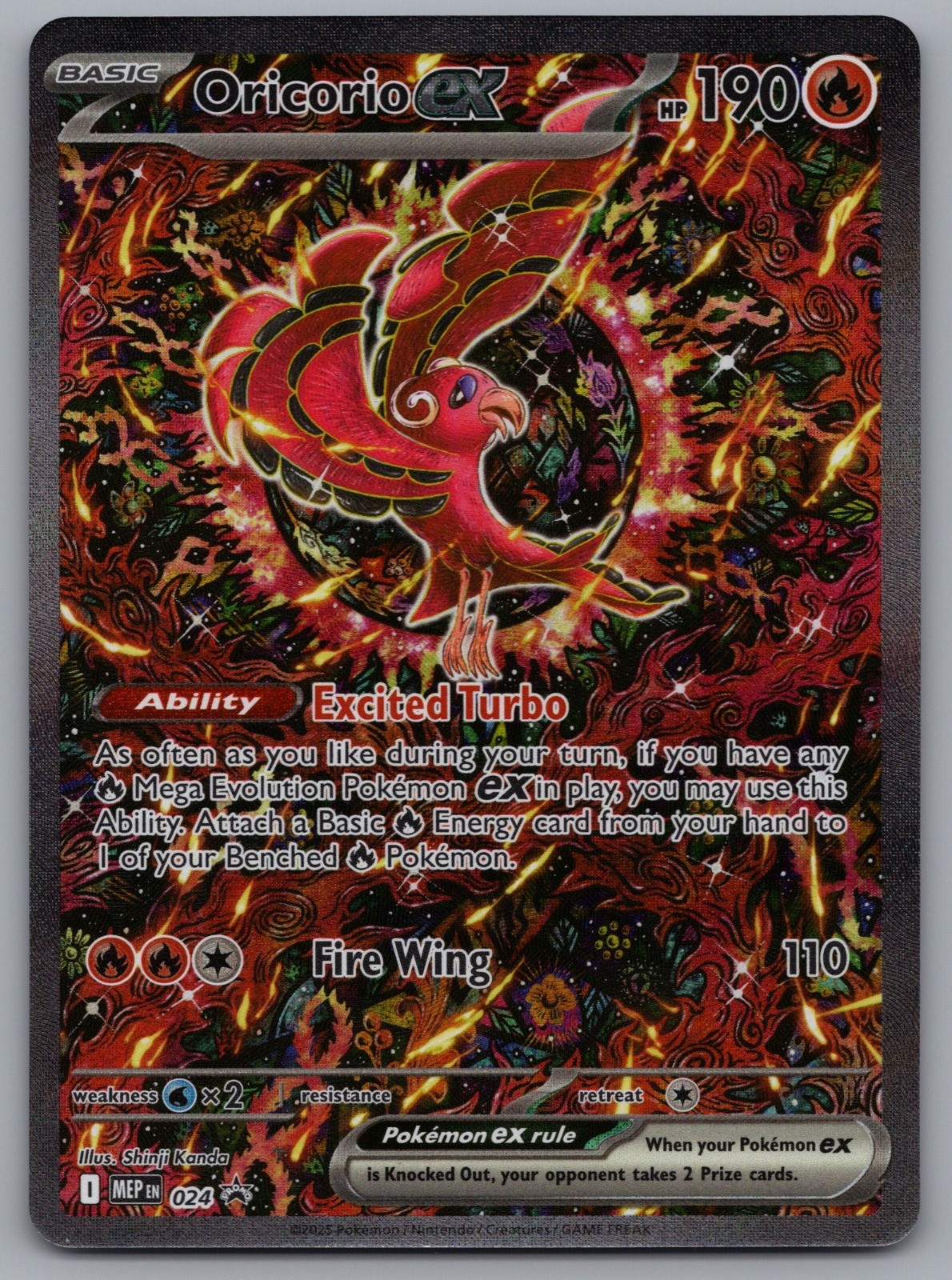 Oricorio ex – 024 ME: Mega Evolution Promo Promo Holo NM