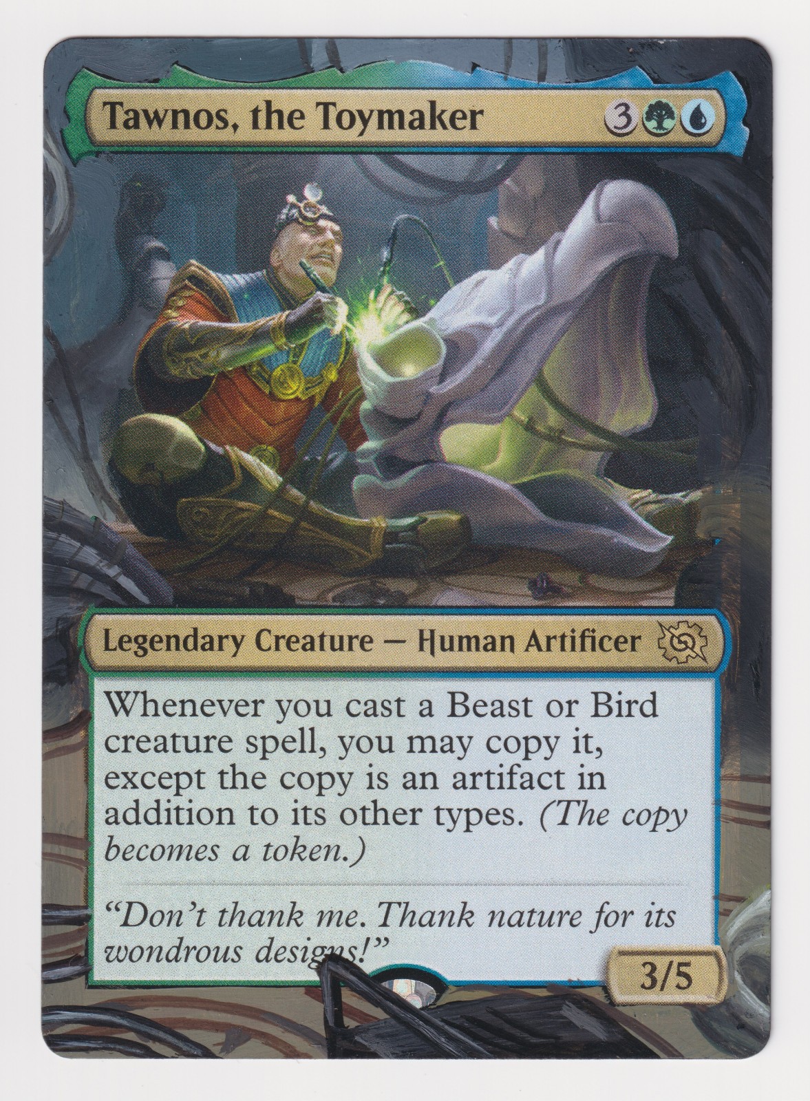 Altered Tawnos, the Toymaker MP WOTC MTG Magic Hand Painted Unique Art Rare!