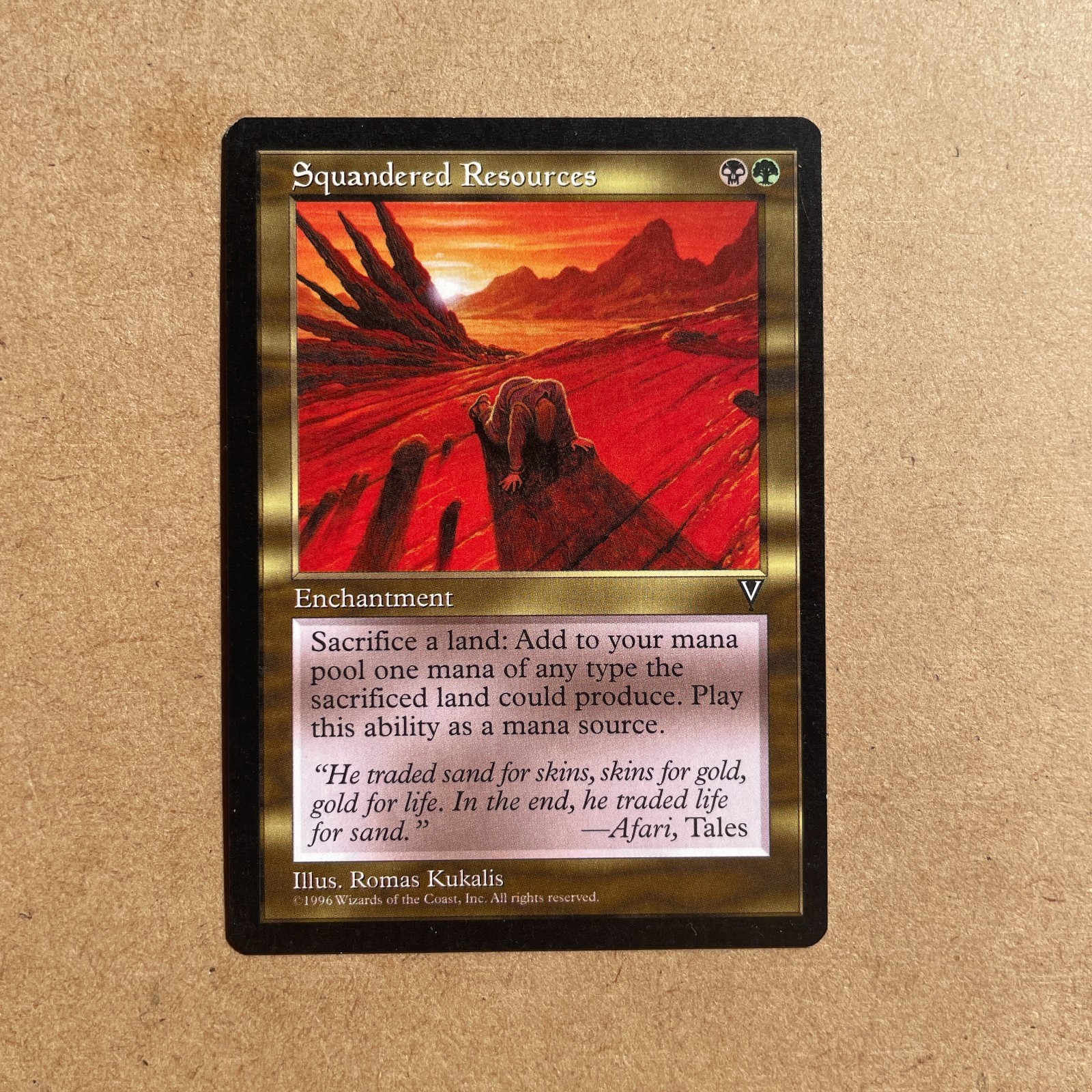 MTG Squandered Resources Visions LP Magic The Gathering