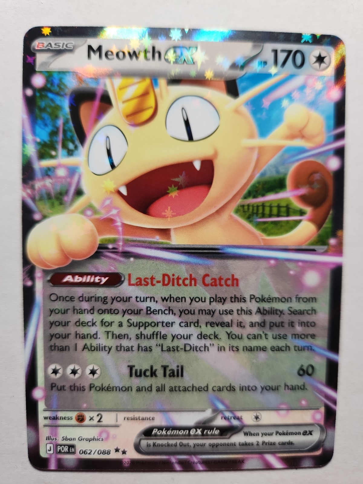 Meowth ex 062/088 Me03: Perfect Order Holo