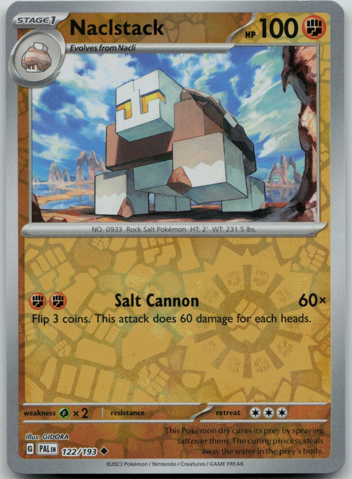 Naclstack 122/193 Reverse Holofoil (HR) SV02: Paldea Evolved – NM