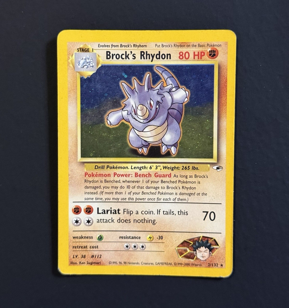 Wizards of the Coast Brock’s Rhydon 2/132 Gym Heroes Holo Rare Unlimited ENG