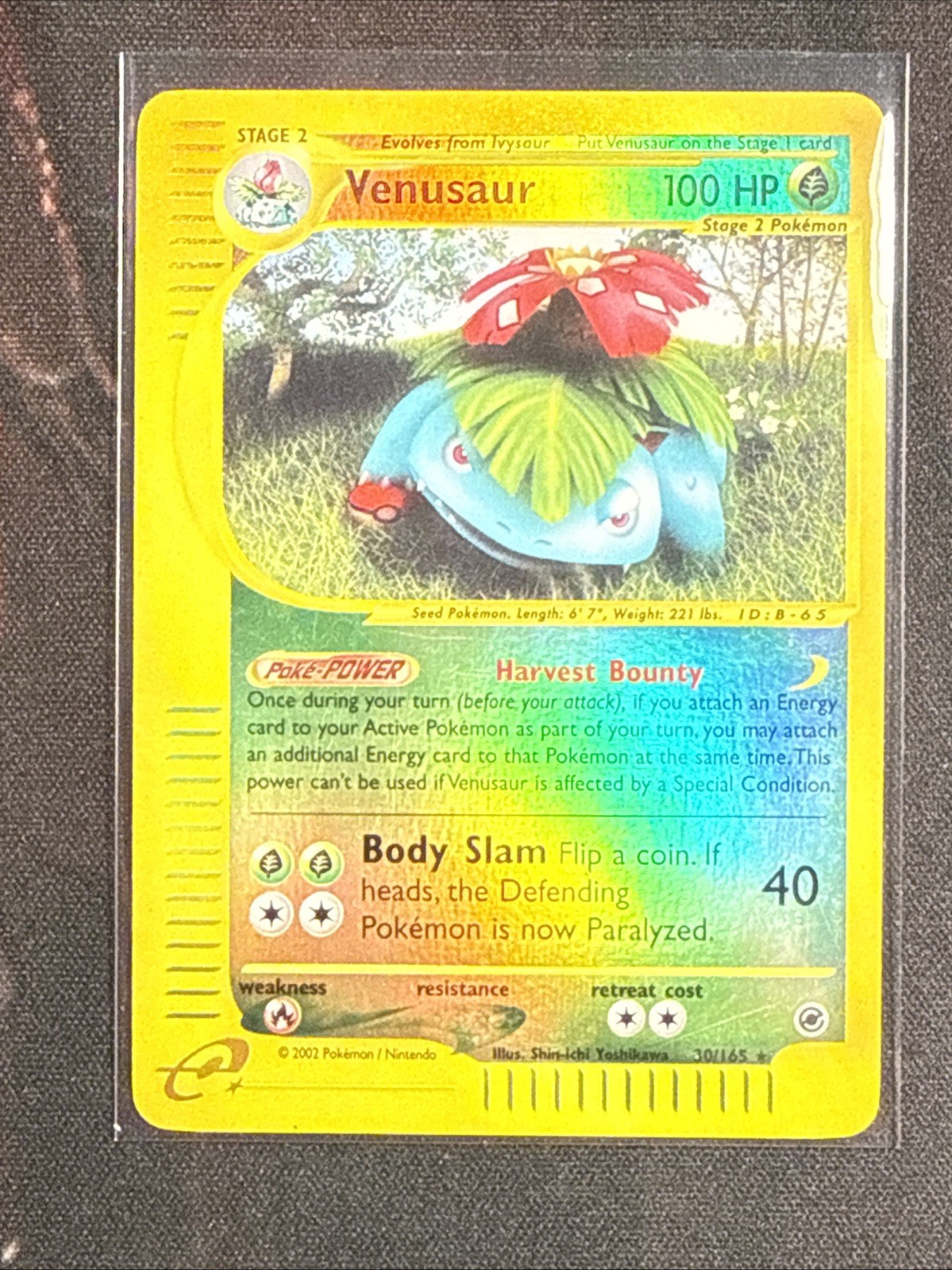 Pokémon Venusaur Expedition Base Set Reverse Holo Rare 30/165 LP+