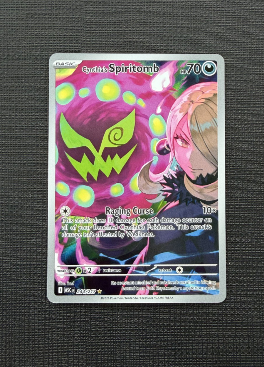 Cynthia’s Spiritomb Illustration Rare 244/217 Ascended Heroes Pokemon TCG