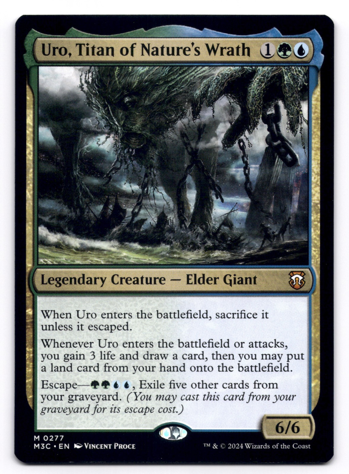 Uro, Titan of Nature’s Wrath NM Commander: Modern Horizons 3 0277 MTG Regular