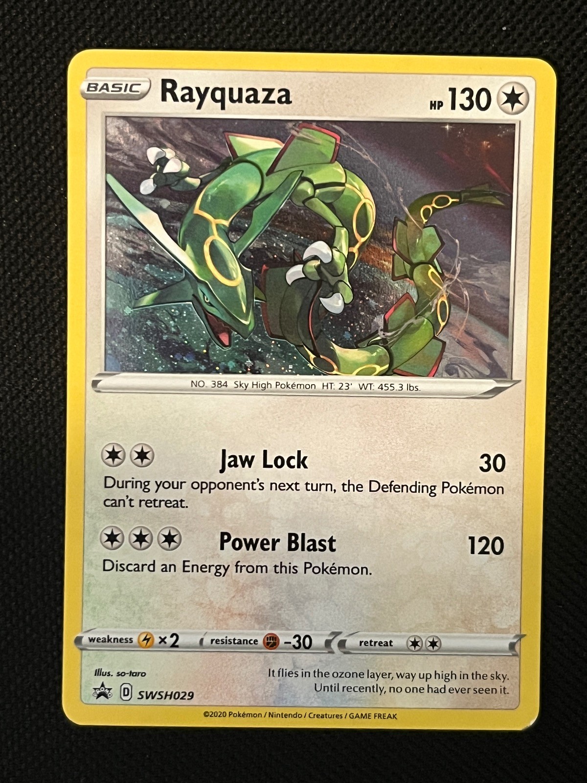 Rayquaza SWSH029 Cosmos Holo Promo Sword & Shield Promo Pokemon Lightly Played
