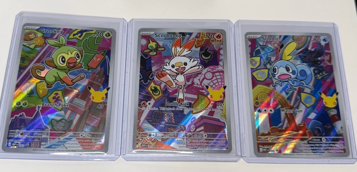 First Partner Series 2 – GROOKEY, SCORBUNNY, SOBBLE – Galar Region – Gen 8 – NM