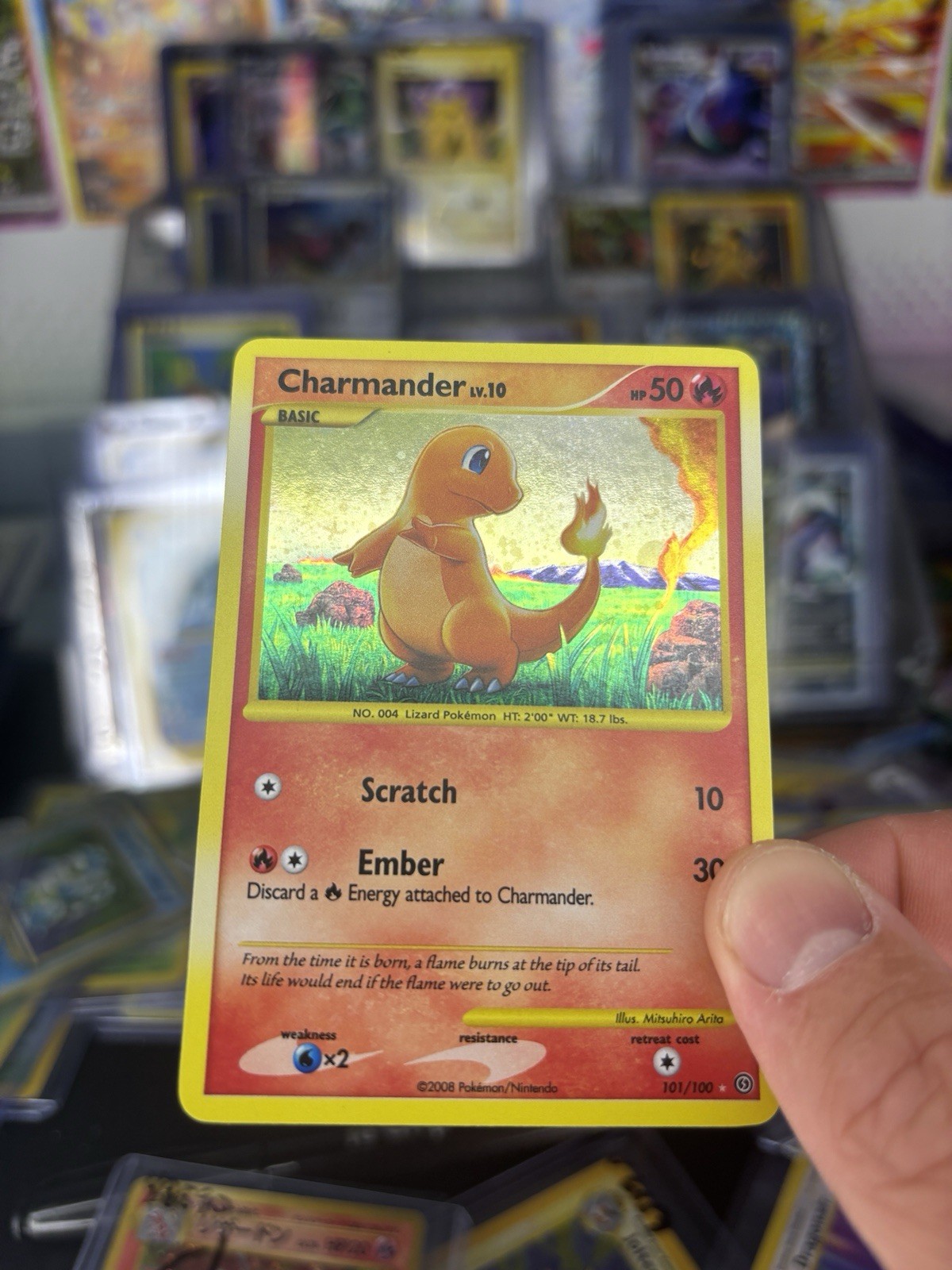 Charmander 101/100 Stormfront Holo with Head Swirl