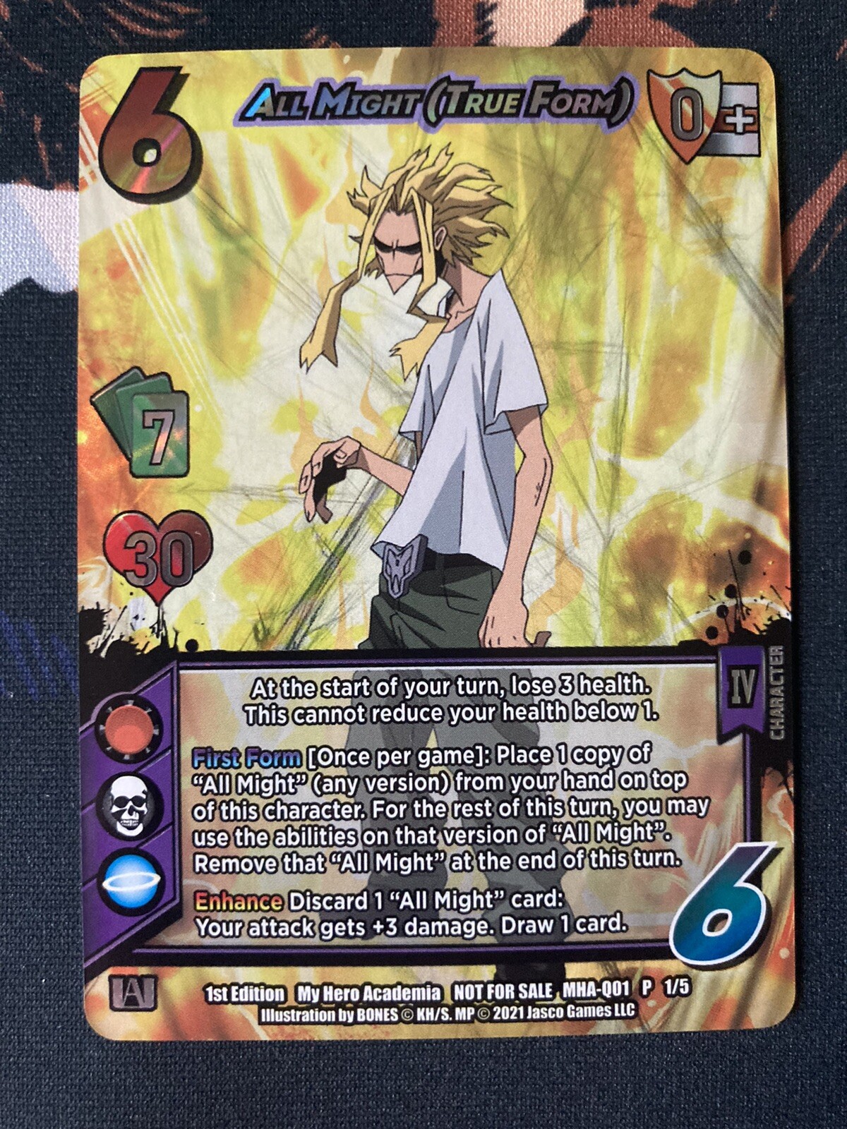 My Hero Academia CCG | All Might (True Form) | 1st Edition Series 1 | Pack Fresh