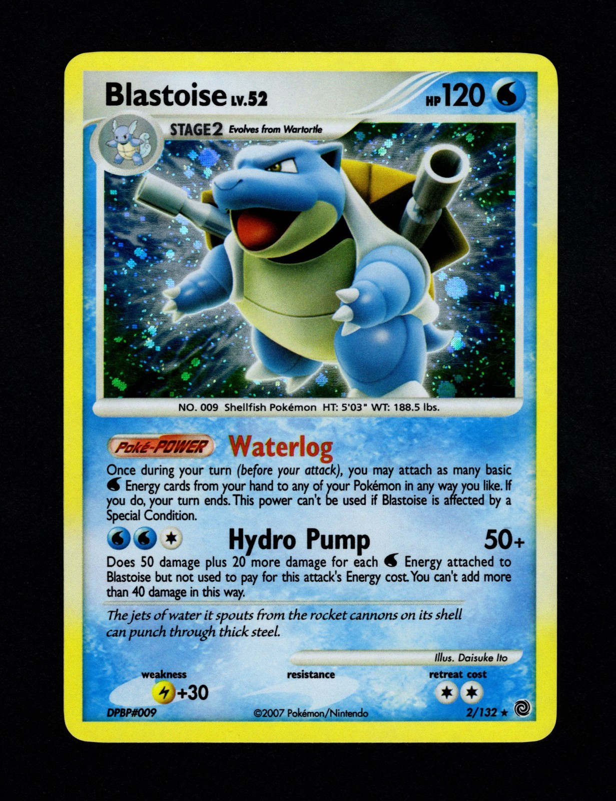 Pokenon Blastoise 2/132 Secret Wonders Holo Rare
