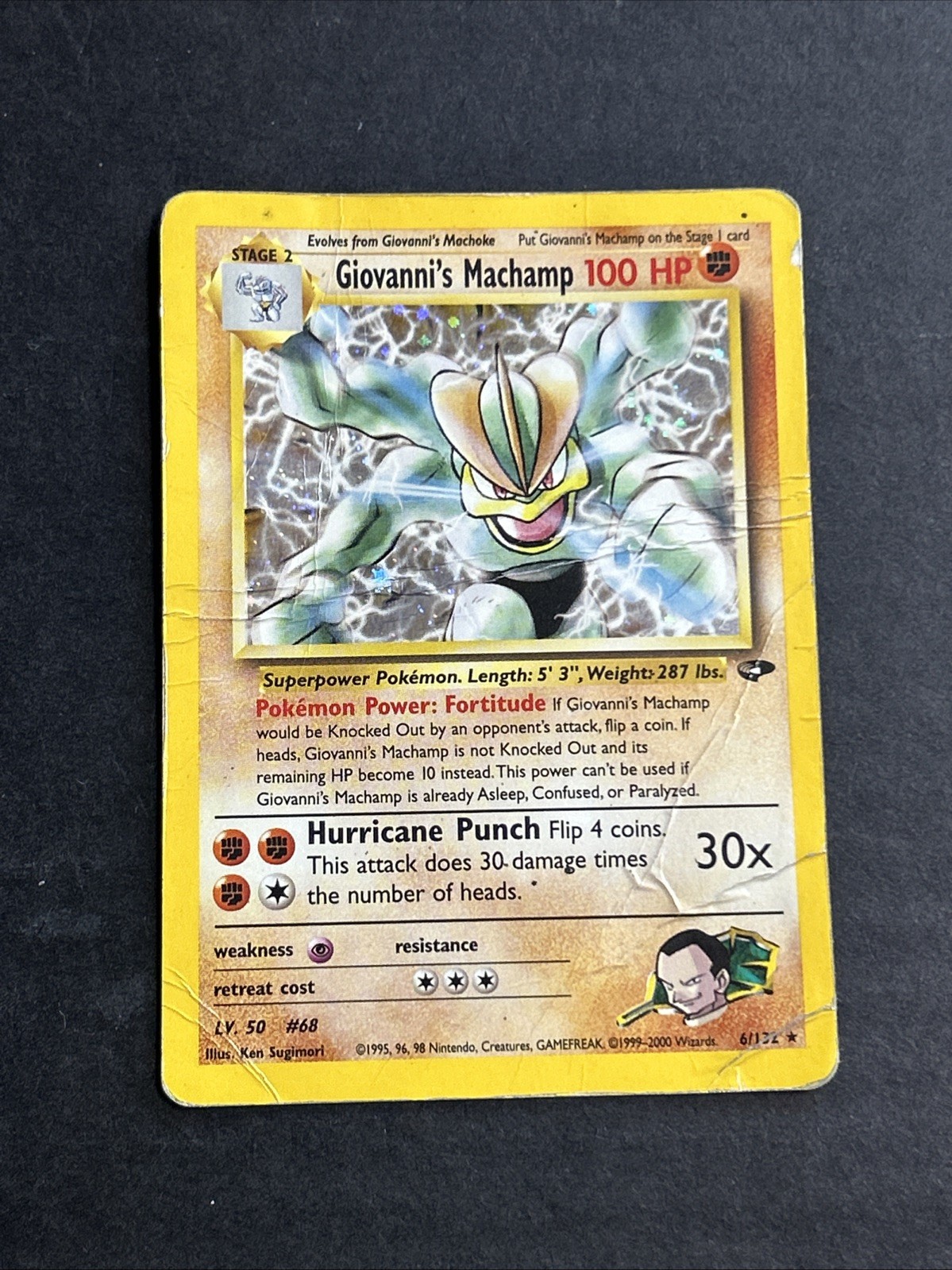 Giovanni’s Machamp Gym Challenge Holo Rare 6/132 Unlimited English 2000 100HP