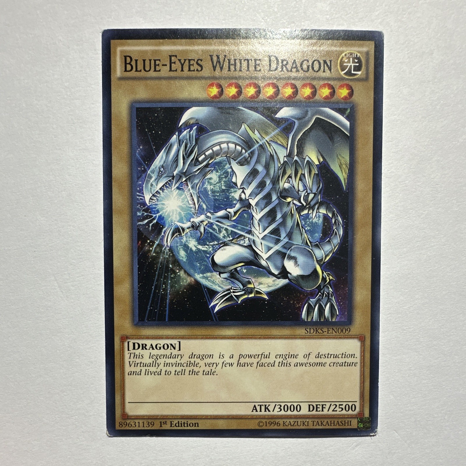 Yugioh Blue-Eyes White Dragon Seto Kaiba SDKS-EN009 1st Edition Common LP/MP