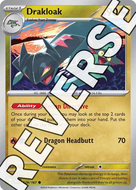 Drakloak 129/167 Sv06: Twilight Masquerade Reverse Holo – Pokemon TCG – NM