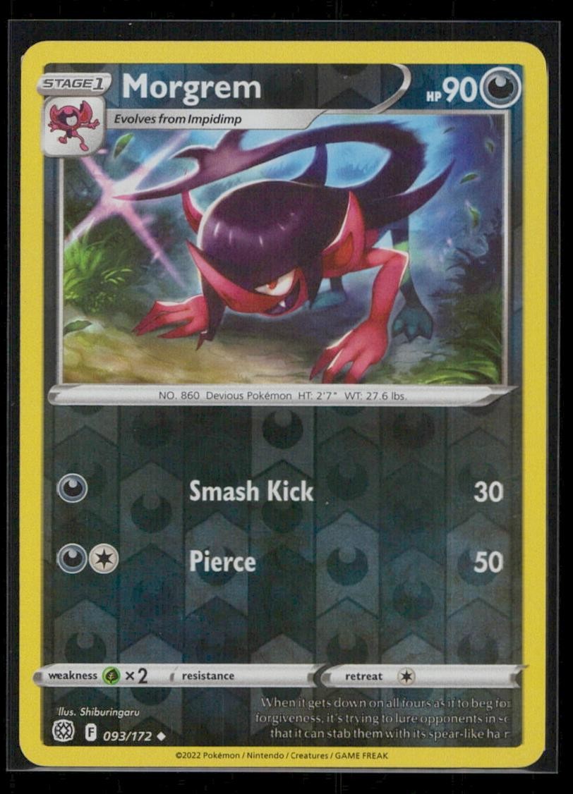 Morgrem Brilliant Stars 093/172 NM Pokemon TCG Reverse Holo Shiburingaru