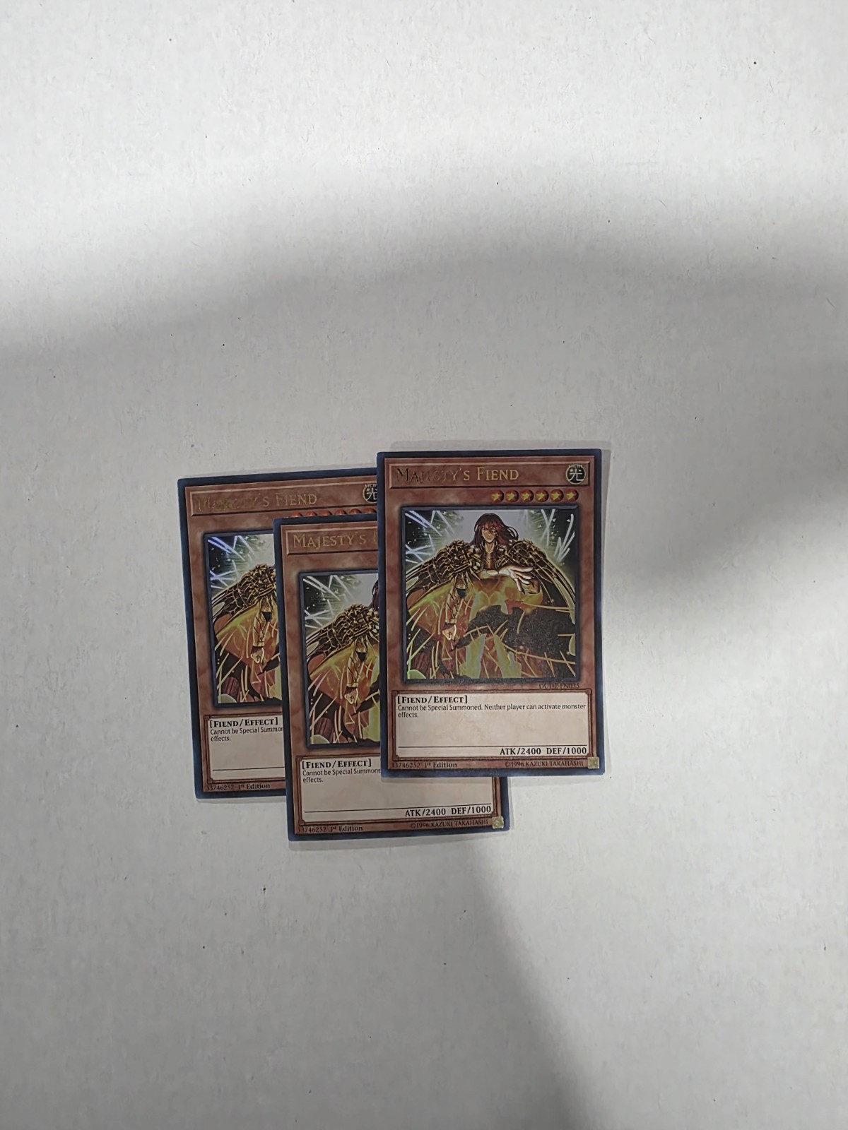 3x Majesty’s Fiend – DUDE-EN035 – Ultra Rare – 1st Edition x1 – Near Mint Yugioh