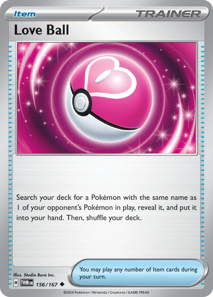 Reverse Holofoil – Love Ball – 156/167 – SV06: Twilight Masquerade – NM