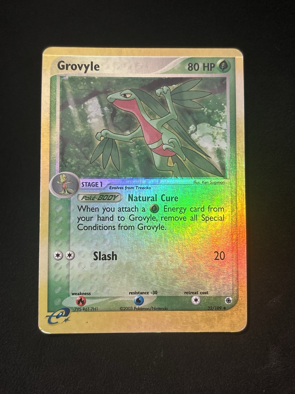 Grovyle 32/109 Ruby & Sapphire Reverse Holo Pokemon TCG – MP (Print Line Front)