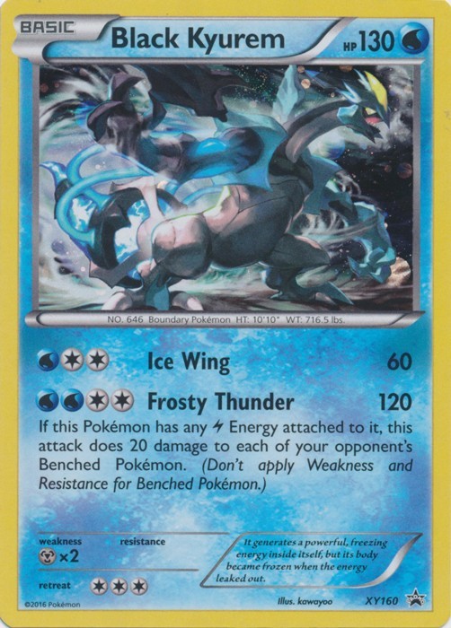 Black Kyurem XY160 Holo Promo XY Promo Pokemon Heavily Played
