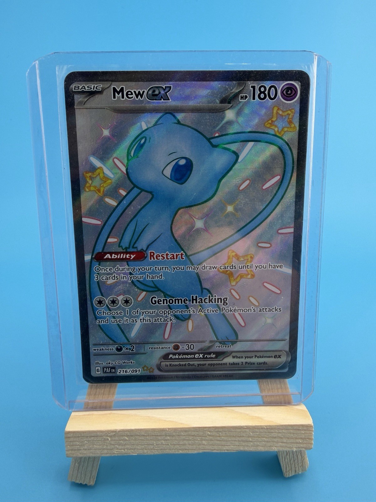 Pokémon Mew EX TCG Paldean Fates Holo Shiny Ultra Rare Card 216/091