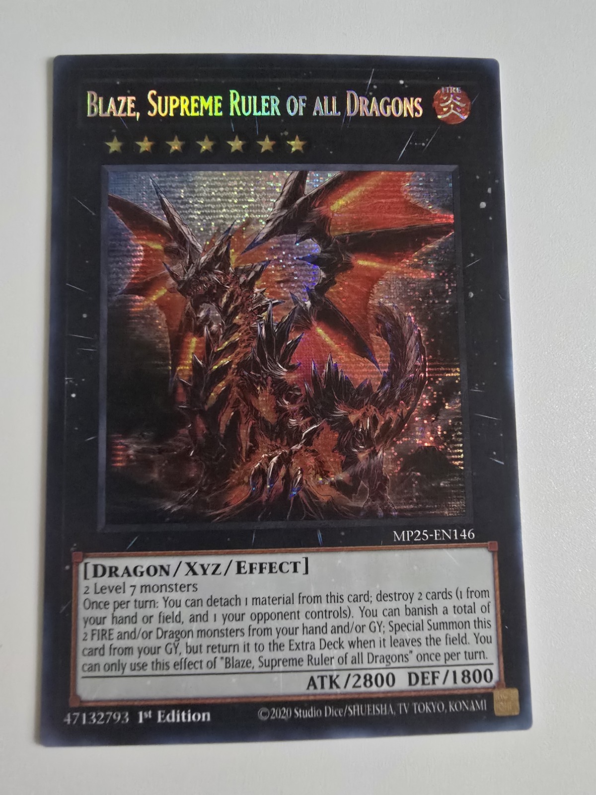 Blaze, Supreme Ruler of all Dragons MP25-EN146 2025 Mega-Pack 1st Edition Yugioh