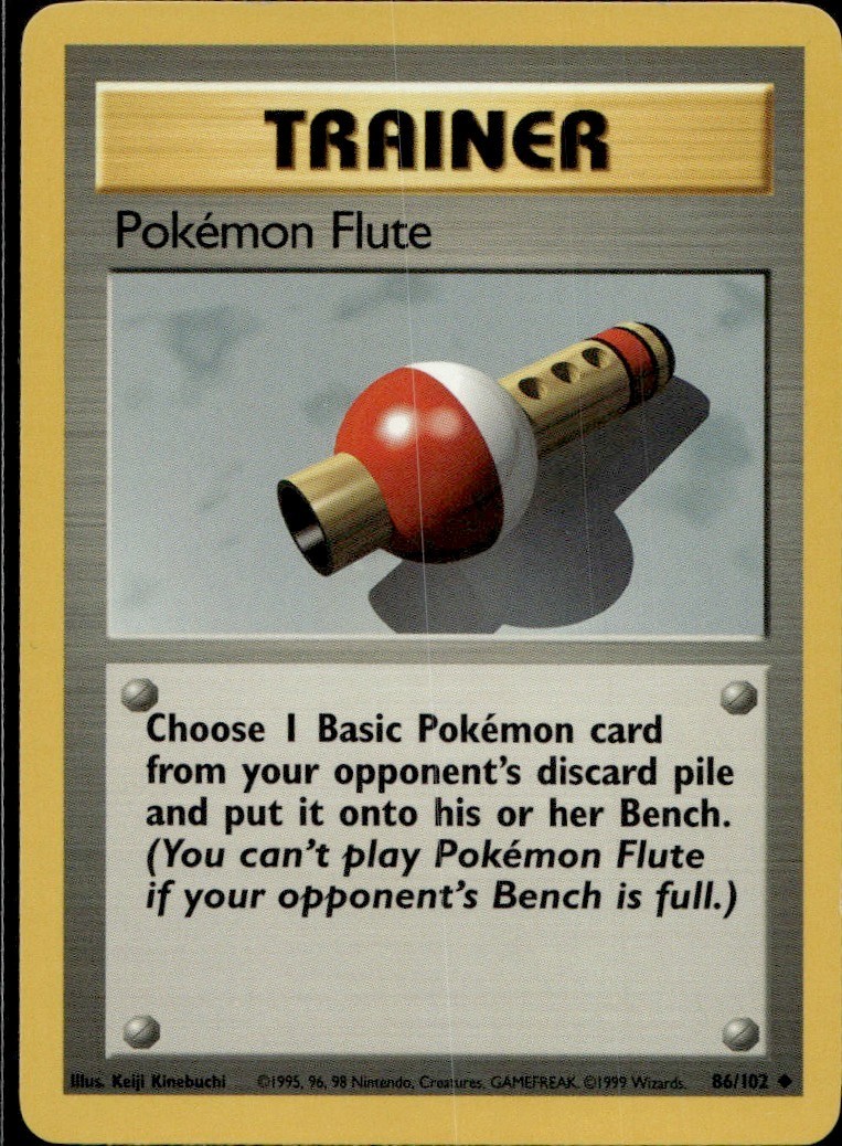 Pokemon Flute 86/102 Trainer Base Set Pokemon TCG