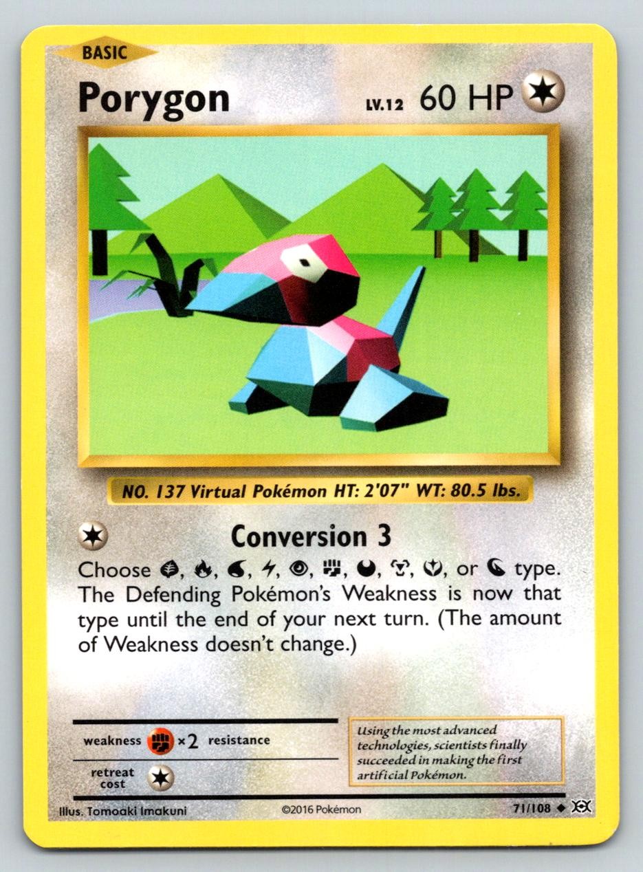 PORYGON 71/108 UC EVOLUTIONS POKEMON HP IMAKUNI
