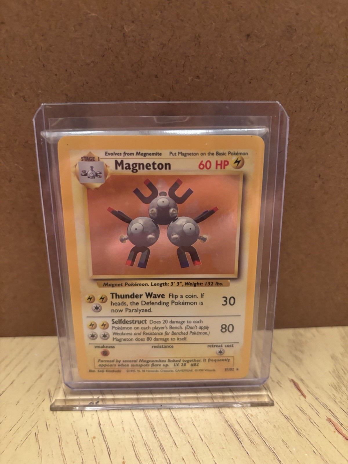Pokémon TCG 1995 Magneton Base Set #009/102 Holo Rare EN LP