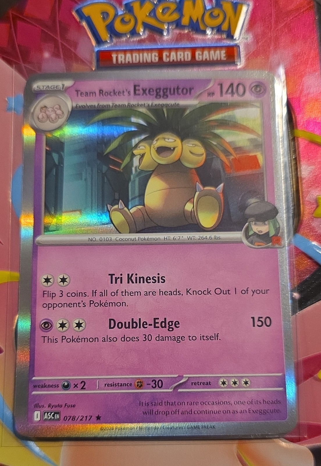 Team Rocket’s Exeggutor 078/217 Me: Ascended Heroes Holo