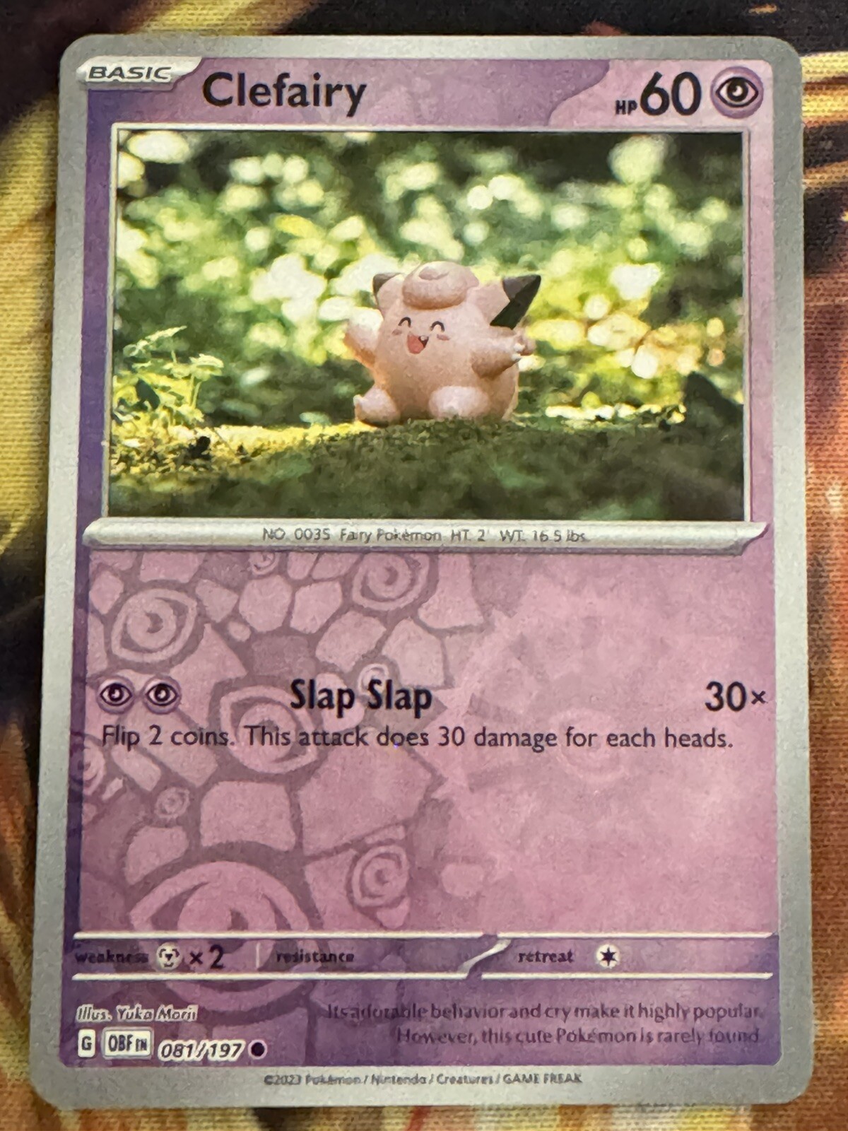 Pokémon TCG Clefairy Sv03: Obsidian Flames 081/197 Reverse Holo Common