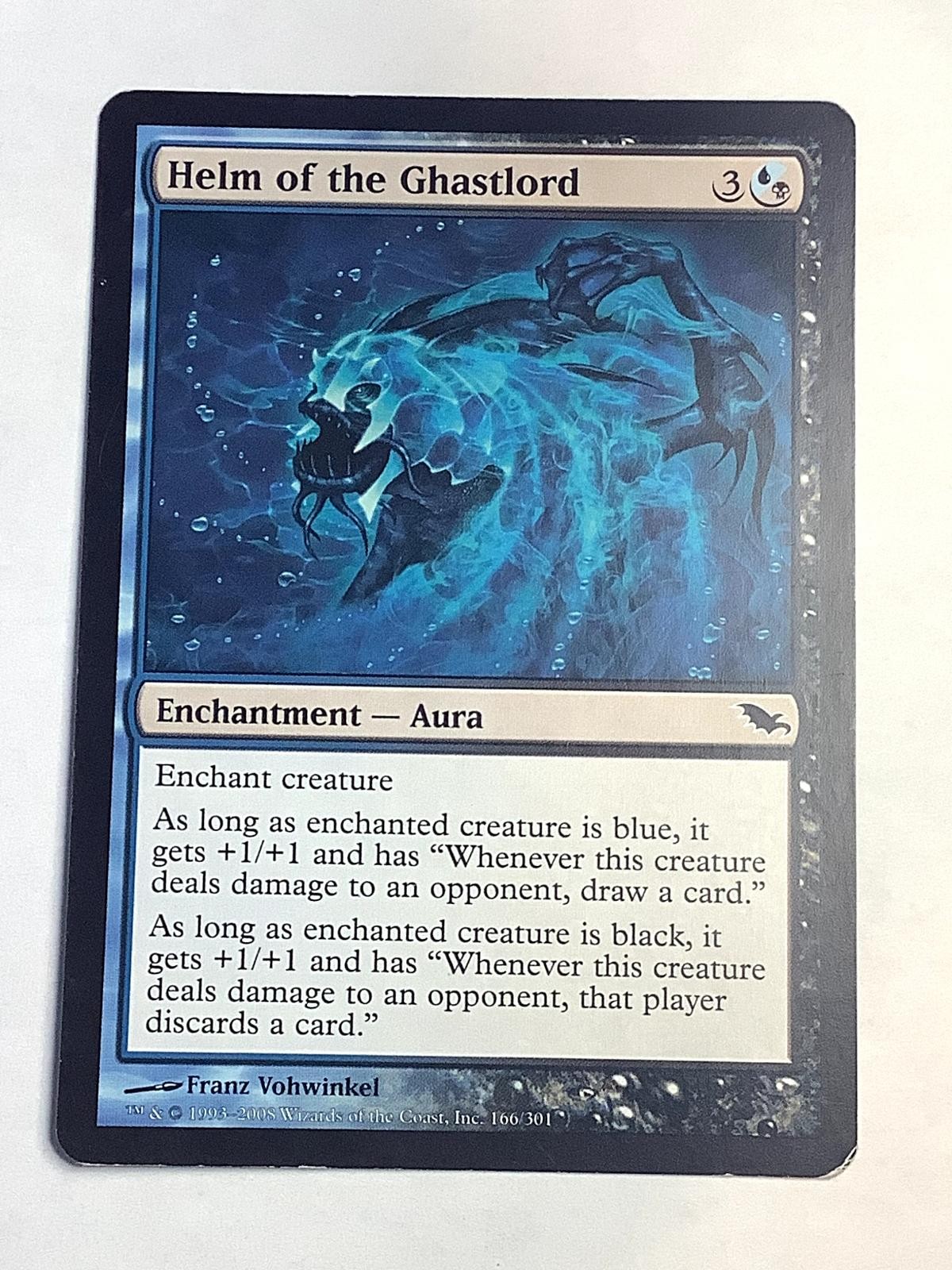 Helm of the Ghastlord 166 Common Shadowmoor Magic: The Gathering Lightly Played