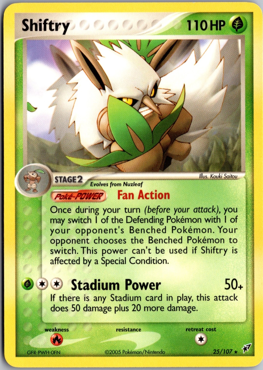 Shiftry 25/107 Rare Deoxys Lightly Played Pokemon Card TCG Single