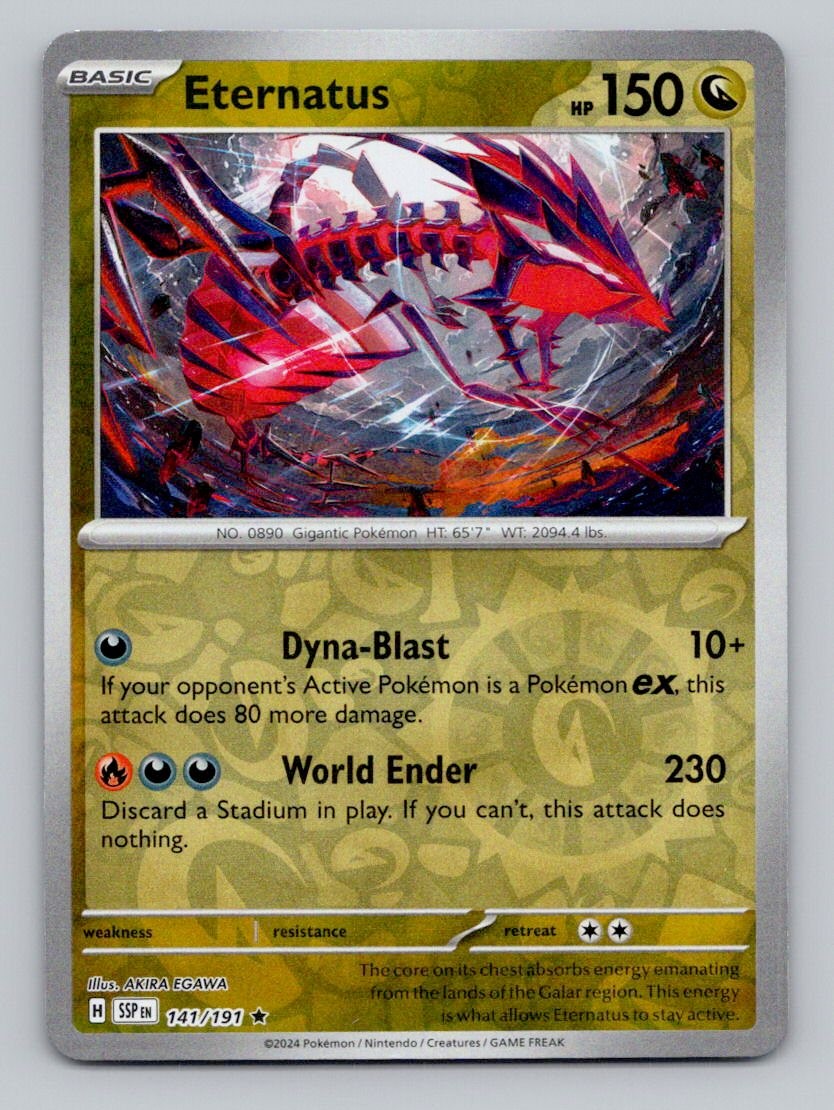Eternatus 141/191 Rare Surging Sparks Pokemon Reverse Holo Near Mint