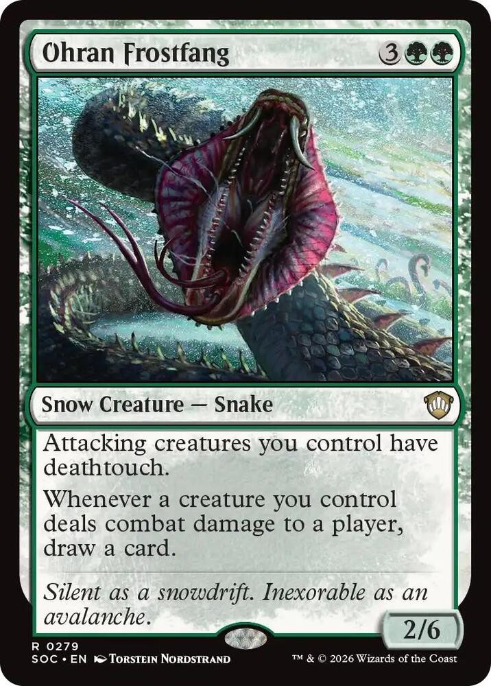 1x Ohran Frostfang – Commander: Secrets of Strixhaven Near Mint – MTG