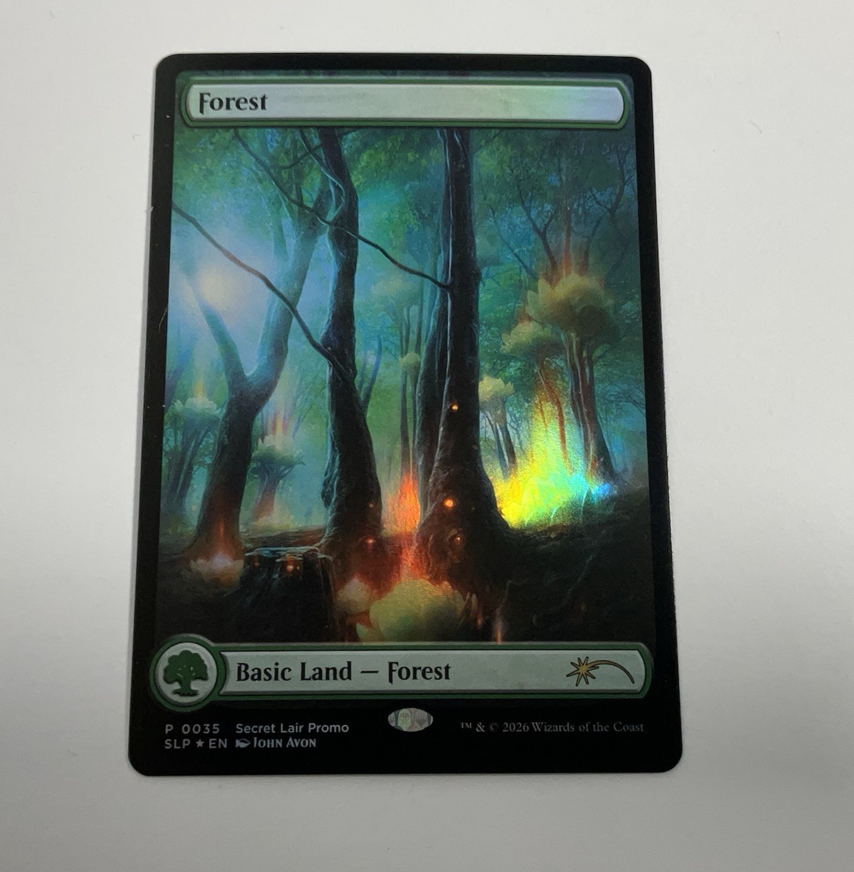MTG Forest (0035) *Foil* MagicCon Secret Lair Lotus Land MT/NM John Avon