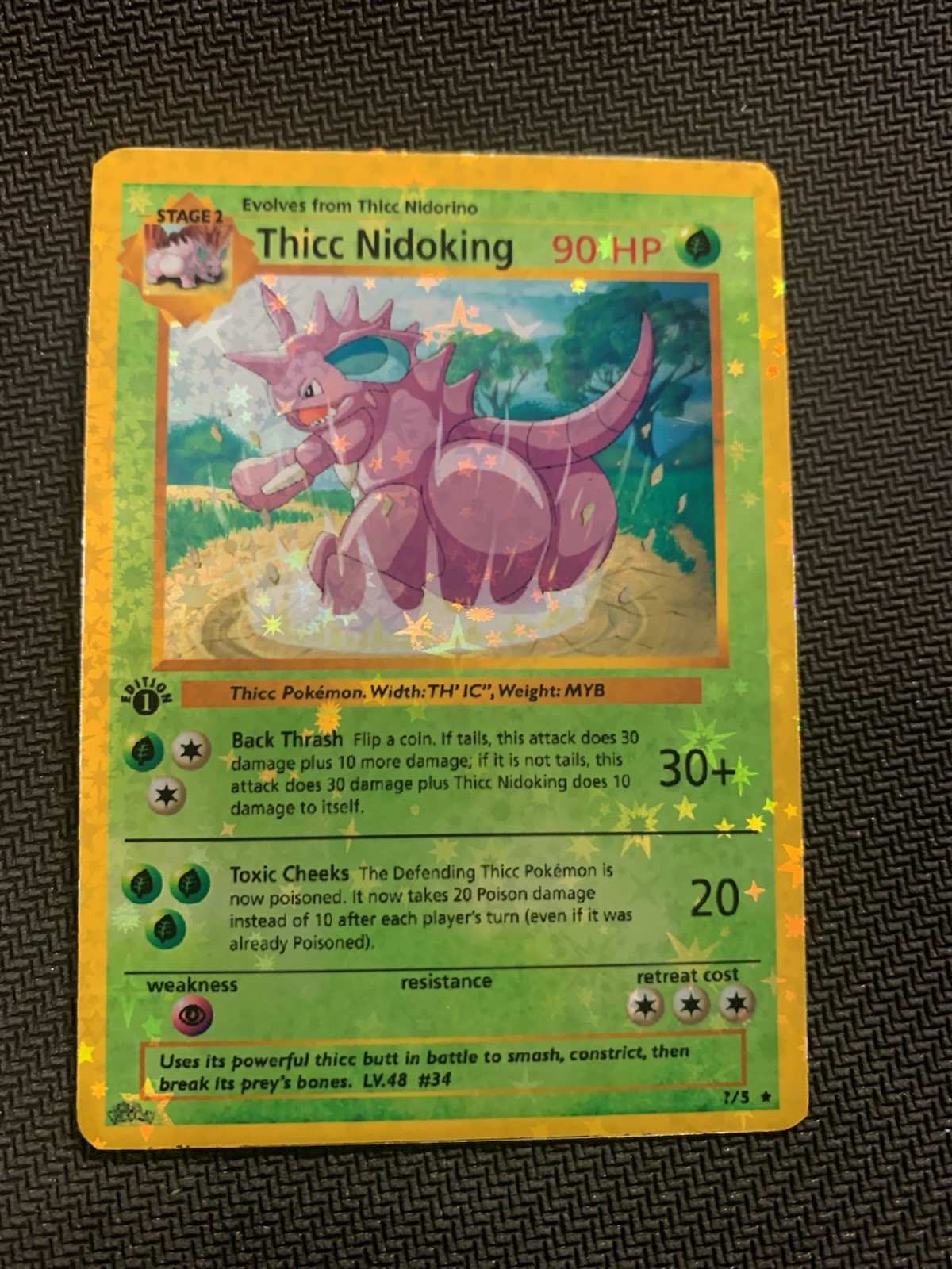 Thicc Nidoking (Alternative Custom Art) Holografic Card