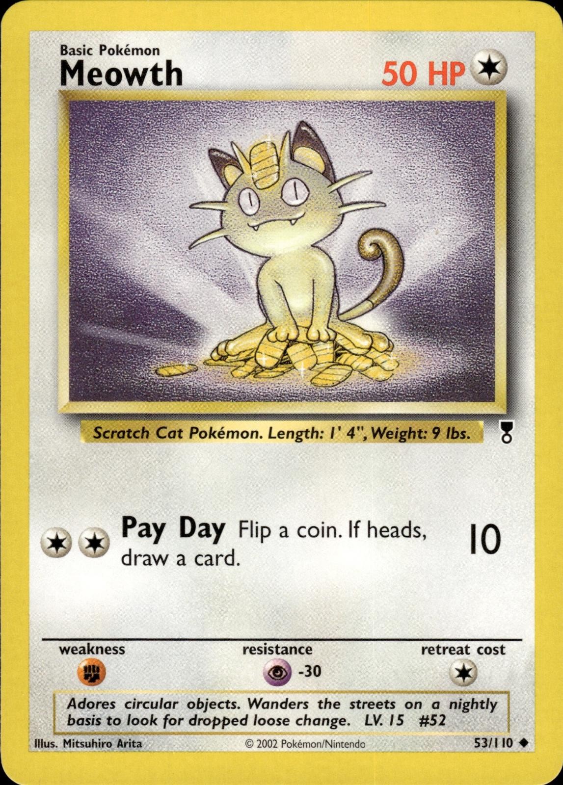 Pokemon Legendary Collection Uncommon Meowth 53/110 – Near Mint (NM)