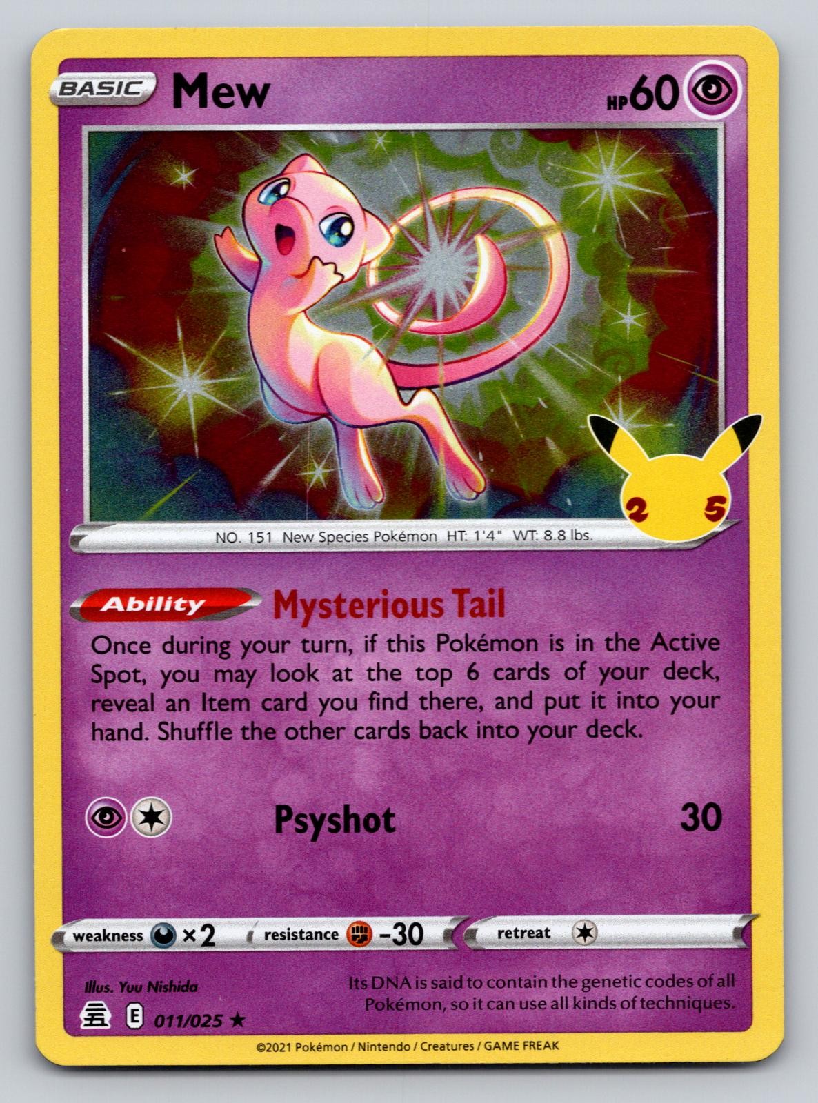 Pokemon Mew 011 Holo Rare Celebrations 025 LP