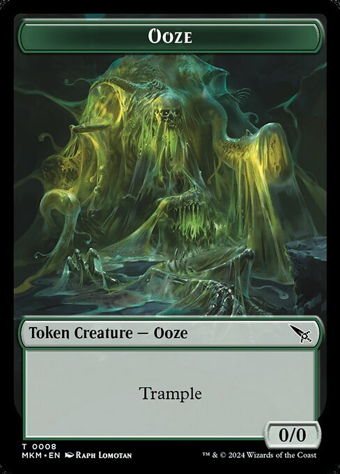 Ooze (0/0) MTG Commander Murders at Karlov Manor Token NM x4 – Magic Card