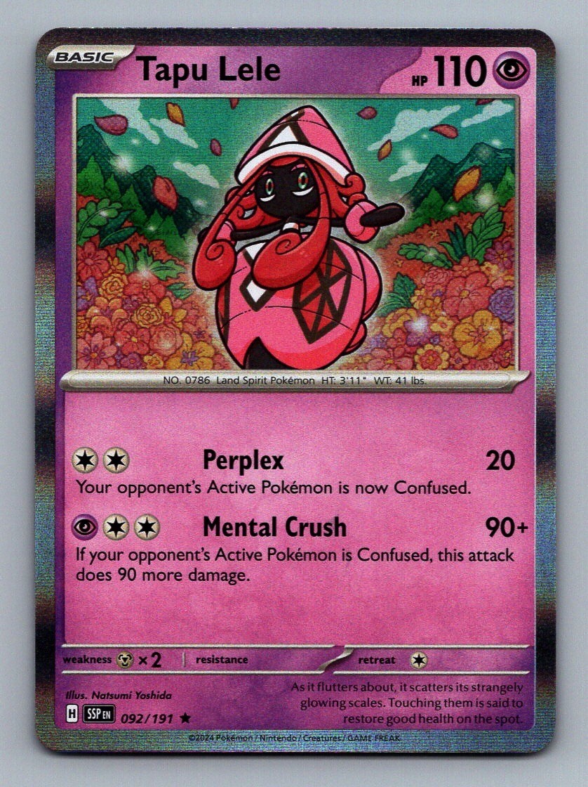Tapu Lele #092/191 Holo Surging Sparks (Natsumi Yoshida) Pokemon Card – NM
