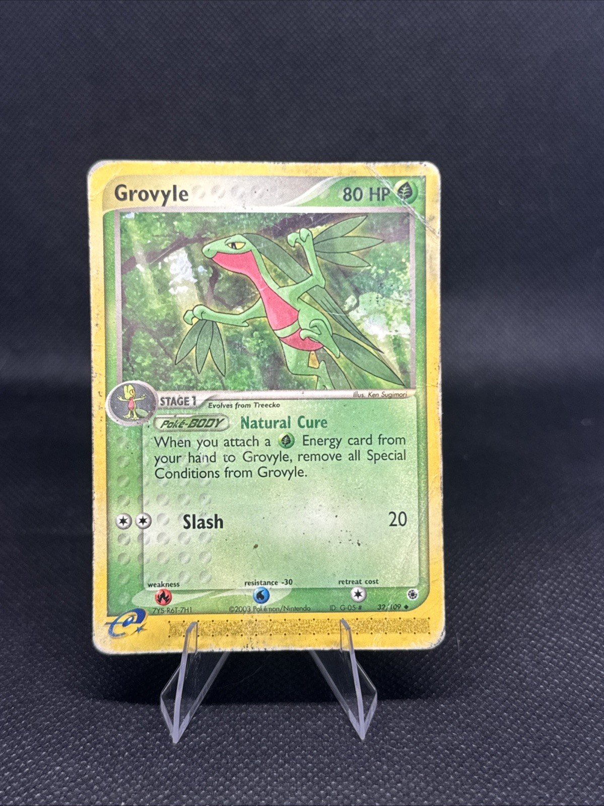 Pokémon TCG – GROVYLE – 32/109 – EX: RUBY & SAPPHIRE (2003) – VINTAGE –