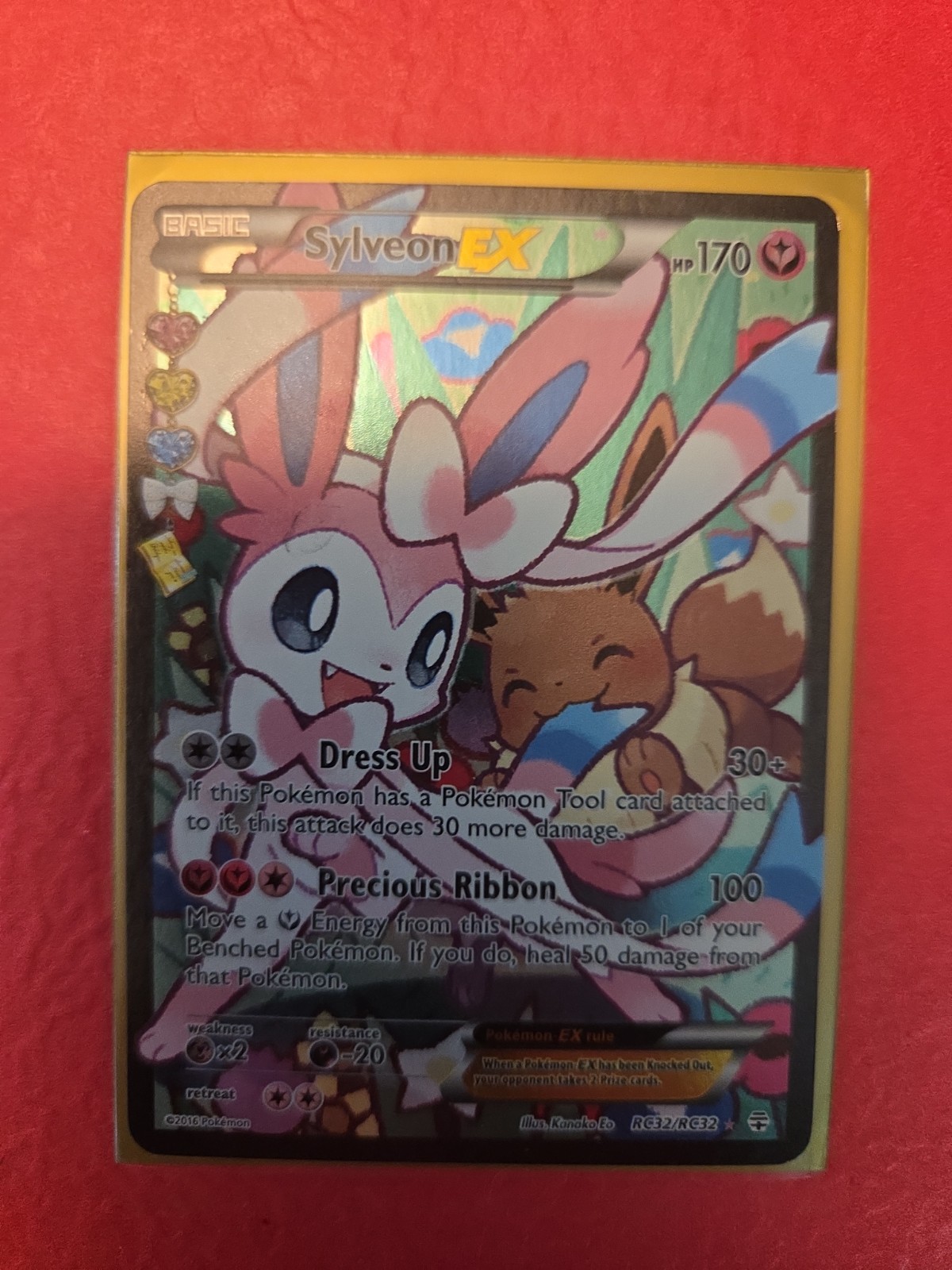 Sylveon EX Ultra Rare Holo Full Art RC32/RC32 Generations Pokémon Card 170 HP