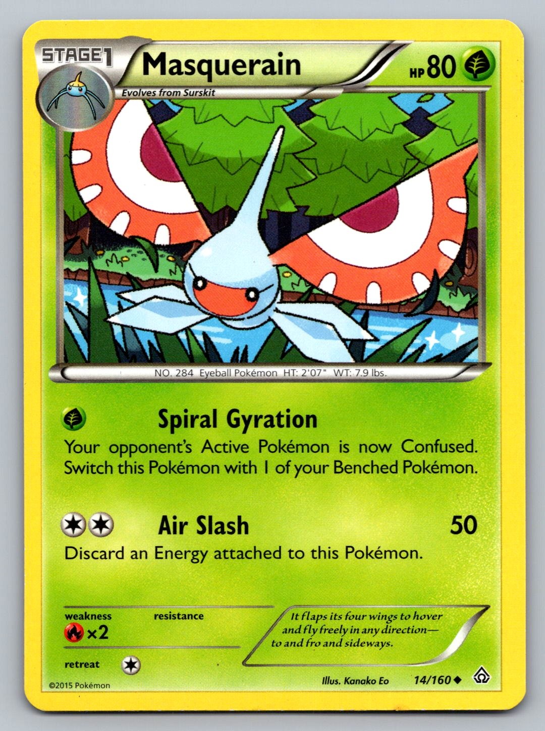 Pokemon TCG XY – Primal Clash Masquerain 14/160