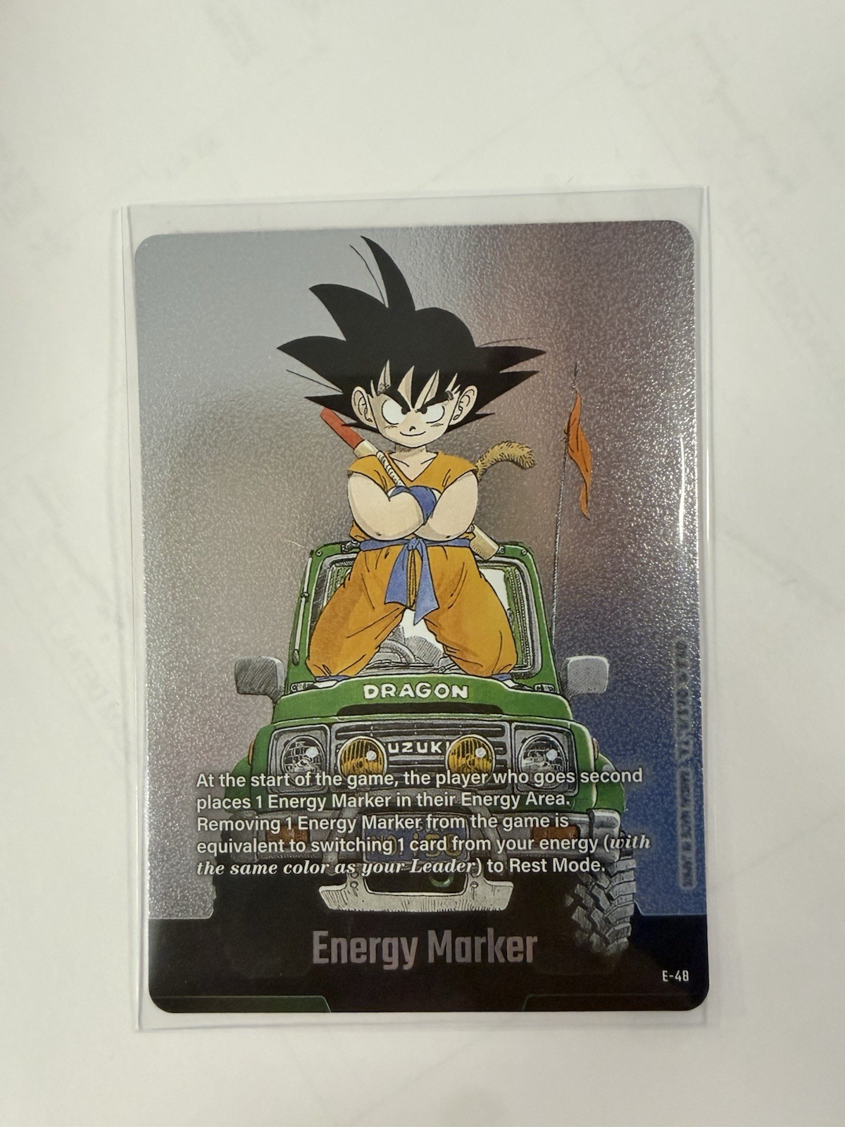 Son Goku E-48 Silver Energy Marker Dragon Ball Fusion World Manga CENTERING 🔥💎
