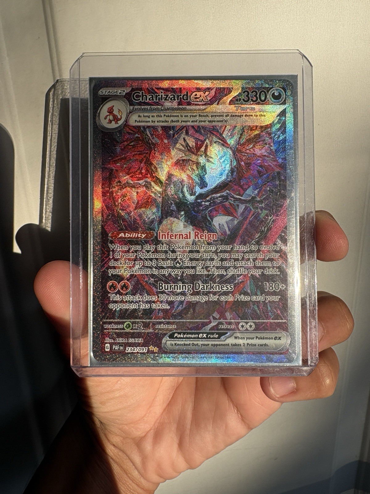 Pokémon TCG Charizard EX Paldean Fates Sir 234/091 Near Mint Condition