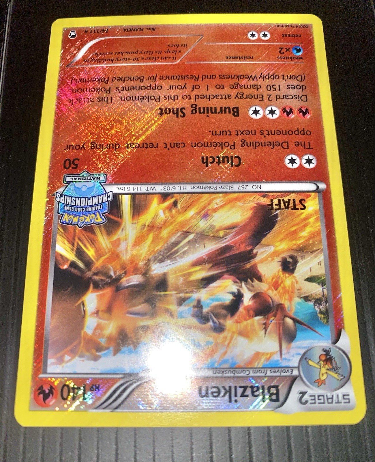Blaziken – (National Championships) [Staff] 014/111 League & Championship Cards