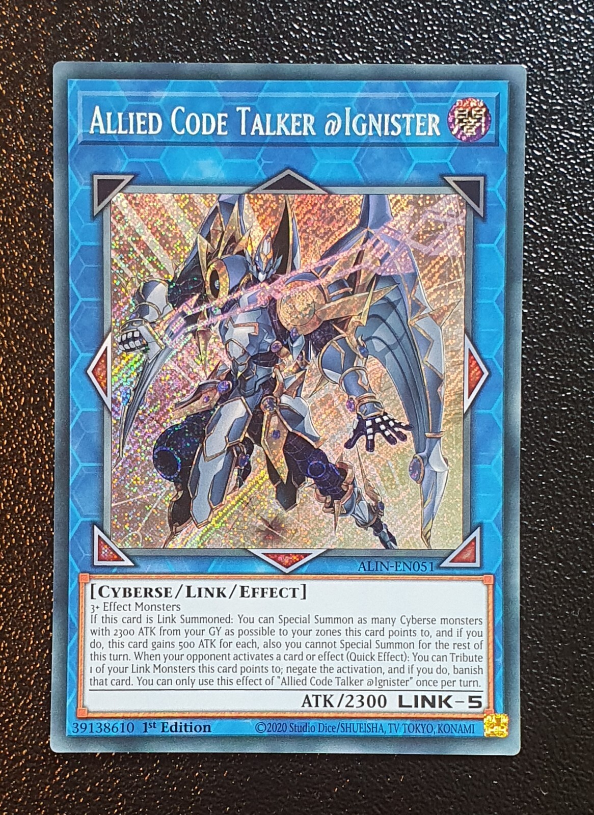 Yugioh ALIN-EN051 Allied Code Talker @Ignister Secret Rare 1st MINT