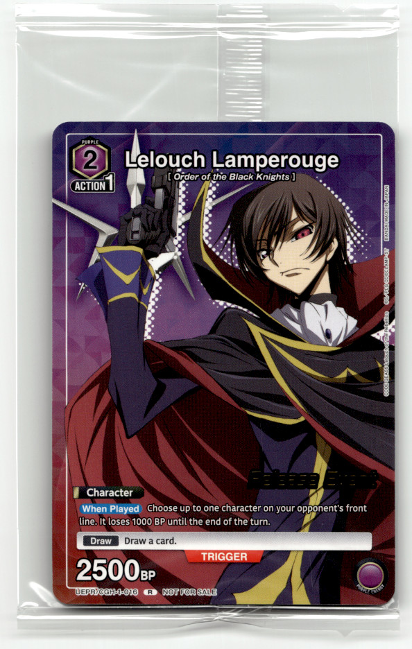 Union Arena – Lelouch Lamperouge Release Event – Sealed – Code Geass Anime